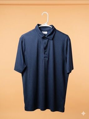Greg Norman Collection Navy Microdot Polo